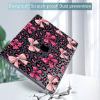 Tuiklol for 2025 2024 2023 MacBook Air 15 inch Case M4 M3 M2 Chip, Model A3241 A3114 A2941 Hard Shell Case with Keyboard Cover & Screen Protector for MacBook 15.3'' Cover, Leopard Print Bow - Image 5