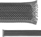 Electriduct 1/2" PET Expandable Braid Sleeving Flame Retardant Flexible Wire Mesh for Cord Management and Cable Protection - 500 Feet - Gray by Electriduct