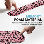 Arttown Keyboard Mouse Pad Set, 4 in 1 Desk Mat Set Leopard Pink - Image 6