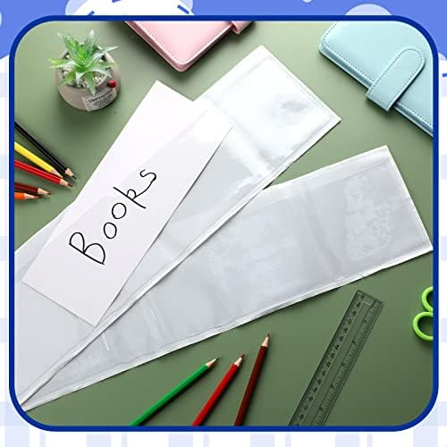 Chinco 60 Pcs Self Adhesive Clear Index Card Pockets,18 x 4 Inches - Image 7