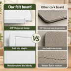 Felt Bulletin Board for Wall 36" x 24" Unfolded Size, Frameless Felt Pin Board, Soft Cork Board Alternative for Office, Home Planning, Notes, Photos & Wall Decor, Foldable Shipping, Easy Install - Image 6