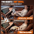 Car Desk for Laptop, Car Food Tray for Tesla Model Y/3, Car Tray Table, Cup Holder Tray for Eating, Laptop Work & Charging Stops, 4-Way Locking Base - Image 3