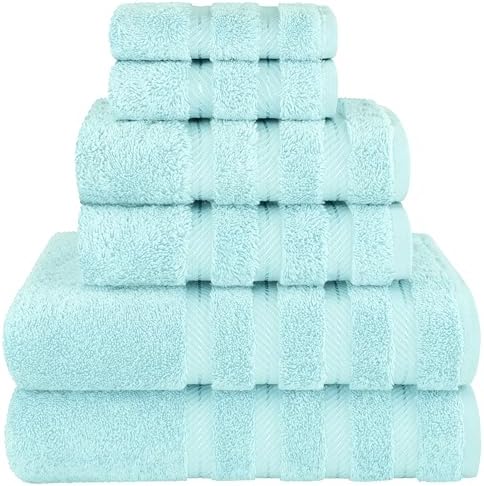 American Soft Linen 100% Cotton Luxury Turkish Towels, 6 Piece Towel Set by AmericanSoftLinen