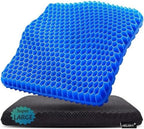 Gel Seat Cushion for Long Sitting, 19" x 18" Super Large & Thick by Helishy