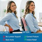 Lumbar Support Pillow, Memory Foam Back Cushion for Car & Office Chair - Pink - Image 5