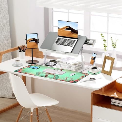 Keyboard Mouse Pad Set, Extended Gaming Mouse Pad+Ergonomics Keyboard Wrist Rest Support, Memory Foam, Easy Typing Pain Relief, 4Pcs XL Ultra Thick Desk Mat,Funny Sloth - Image 7