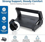 Foot Rest for Under Desk at Work, Non-Slip Wooden Under Desk Footrest, Ergonomic Foot Stools for Office Home (Black B, OneSize) - Image 7