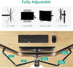 WALI Stacked 4 Monitor Mount for 13-27 inch Screens, up to 22 lbs per Arm - Image 5