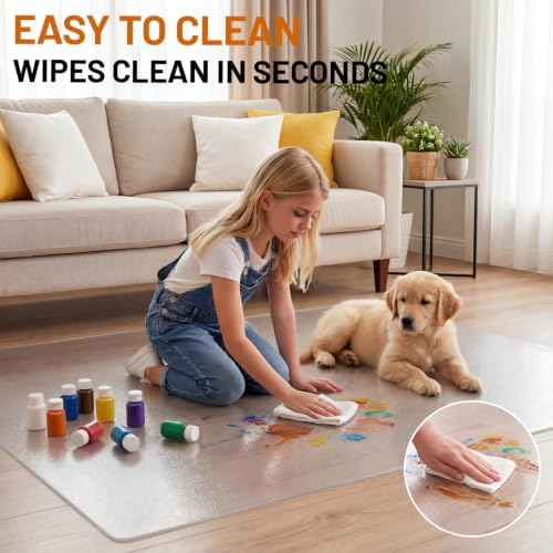 Clear Office Chair Mat for Hardwood Floors, Heavy Duty Protector - Image 6