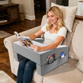 Machine Washable Lap Desk Pillow with Removable Cover Adjustable Angle Gaming & Reading Pillow for Teens Adults Multipurpose Laptop Bed Tray with Arms for Working, Napping Crafts (2) by FURNAWAY