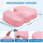 TushGuard Seat Cushion, Memory Foam Office Chair Cushion - Pink, Large - Image 2