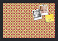 PinPix 18x12 inch Cork Bulletin Board. This Decorative Framed Pin Board Comes with Diamond Pattern in Red and Orange Design and Satin Black. Ideal for Home, Office Decor or School (PinPix-331) by PinPixBulletinBoards