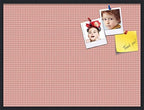 PinPix 40x30 inch Cork Bulletin Board. This Decorative Framed Pin Board Comes with Diamond Pattern in Pink and Beige Design and Satin Black. Ideal for Home, Office Decor or School (PinPix-290) by PinPixBulletinBoards