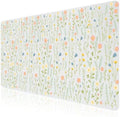 Watercolor Ditsy Floral Office Desk Mat 31.5" x 15.7" Desktop Mat PU Leather Large Mouse Pad White Mousepad Non-Slip Table Mat for Girls, Women, Home, Work, Computer, and Gaming by Unknown