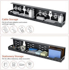 Univivi Under Desk Cable Management Tray, Cable Management, 32 inch, Black - Image 4