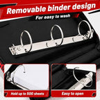 Zipper Binder Folder Keeper with Strap 2", 3 Ring, Red, Lightning - Image 5
