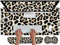 Pretty Mouse Pad and Wrist Rest Set, Extended Desk Mat (31.5" x 11.8") with Memory Foam Ergonomic Keyboard Pad, Large Gaming Mouse Pad Non-Slip Easy Typing for Home Office Decor, Leopard Cheetah Print by Unknown