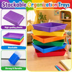 Defresit 12 Pcs Letter Size Flat Storage Paper Trays for Classroom - Image 3