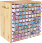 MinBoo Art Marker Storage Organizer for 100 Markers, Bamboo Art Supply Rack, Pens Color Pencils Paint Brushes Stationary Organizer Holder for Home Classroom Office Desk Decor by MinBoo