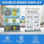Dynta 24 Pack Acrylic Sign Holder 8.5 x 11 Inches Clear Table Sign Holder - Image 6