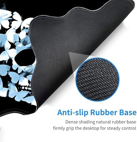 Desk Mat, Mouse Pad with Wrist Rest, 4-in-1 Large Mouse Pads for Desk, Ergonomic Mouse Pad and Keyboard Wrist Rest Gaming Keyboard Mat for Office,Butterfly Skull - Image 4