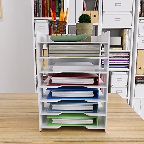 Natwind 7-Tier Office File Organizer For Desk,Paper Sorter,White - Image 2