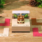 2027 3D Paper Carving Desk Calendar With LED Light (Pixel Corgi) - Image 2