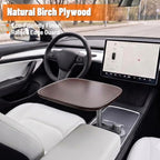 Car Desk for Laptop, Car Food Tray for Tesla Model Y/3, Car Tray Table,Square Cup Holder Tray for Eating, Laptop Work & Charging Stops, 4-Way Locking Base - Image 4