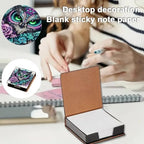 4Pcs Animals and Trees PU DIY Diamond Art Painting Sticky Notes Holder (640 Blank Notepads) Cube Note Box Mosaic Craft Set for Office Accessories Desk Office Workplace - Image 6