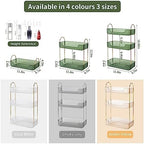 Akinbas 3 Tier Bathroom Organizer Countertop Makeup Perfume Tray Skincare Organizer for Bathroom Dresser Vanity (Green) - Image 2