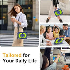 Case for iPad (A16) 11th/10th Generation 11/10.9 Inch 2025/2022, Ubearkk for iPad a16 case with Screen Protector, 360 Degree Rotating Stand Shoulder Strap Pencil Holder,Navy Green - Image 6