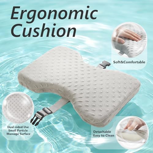Foot Rest Under Desk, Under Desk Footrest, Foot Stool for Couch, Office Home, Gaming, 4-in-1 Bamboo Desk Foot Rest with 6 Adjustable Heights & Massage Cushion & Relieve Pressure on Legs, Waist & Back - Image 4