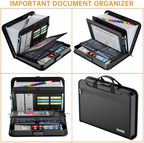 DocSafe Accordion File Organizer with Combination Lock,Fireproof Water Resistant Expanding File Folder with Multi Pockets,Document Organizer Home Office Travel Safe Storage for Letter Size Files,Black - Image 5