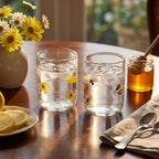 SiliFine 2 PCS Sunflower & Bee Icon Juice Glasses - Image 5