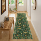 DUKINO 2x7 Runner Rug for Hallway, Washable Kitchen Rugs Non Slip, Green - Image 5