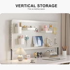 Desk Extender Steel Desktop Organizer, Desk Pegboard for Office Gaming Home, Gaming Pegboard,Pegboard for Desk,Work Desk Organizer, Standing Desk Accessories, No-Drill,B,20 * 40cm/8 * 16in - Image 6