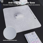 ATTACK SHARK CM05 Glass Gaming Mouse Pad,17.7x15.7 in Large Mouse Mat，Non Slip 9H Hard Mousepads,Nano-Textured Glass Surface with Improved Precision and Speed for FPS Players-White Contour - Image 5