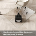 Koonmi Glass Chair Mat for Carpet, 36"x48" Thick Office Chair Mat - Image 2