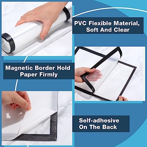 Leinuosen 24 Pack Magnetic Sign Holders Wall Mount Document Frame,Black - Image 4