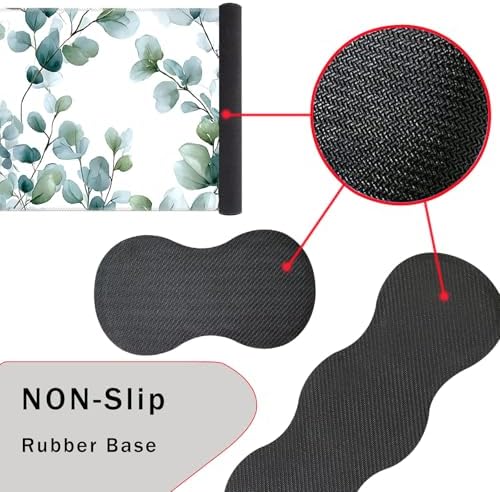 Keyboard Wrist Rest and Mouse Pad with Wrist Support Set Ergonomic Coaster,Memory Foam,Easy Typing Pain Relief,Large XL Desk Mat 31.5"x 11.8",Grass Leaves - Image 3