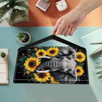 Case for Samsung Galaxy Tab S11 Ultra 14.6 Inch 2025(SM-X930/X936B),Card Slot PU Leather TPU Case Pen Holder Auto Wake Sleep,Sunflower Elephant - Image 2