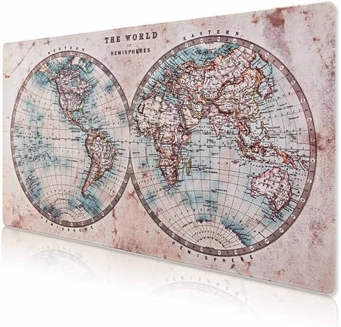 Map Mouse Pad, Large Extended Mouse Pad Keyboard 39.4” x 19.7” by DOBAOJIA