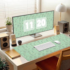 Minimalist Eucalyptus Office Desk Mat 31.5" x 15.7" Desktop Mat PU Leather Large Mouse Pad White Mousepad Non-Slip Table Mat for Girls, Women, Home, Work, Computer, and Gaming - Image 7