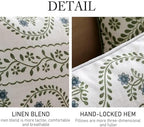 ISAENNE Designer Linen Throw Pillow Cover,Set of 2,28"x12"-Mosella D - Image 6
