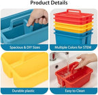 12 Pack Classroom Caddy, Plastic Caddies with Handle & Removable Dividers - Image 5