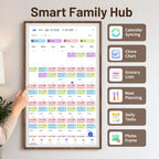 27" Digital Wall Calendar with Chore Chart, Touchscreen & Family Planner - Image 2