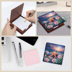 4Pcs Sticky Note Holder Diamond Art Painting Wooden Post Note Dispenser Memo Paper Storage Box Diamond Art by Numbers Mosaic Kits Office Desk Accessories-03 - Image 6