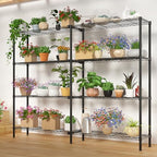 8 Tier Storage Racks Shelving, Heavy Steel Pantry Shelves, Adjustable Wire Shelving Rack, Suitable for Garage, Kitchen, Bathroom, Office, 35" W x 14" D x 106" H, Black - Image 5