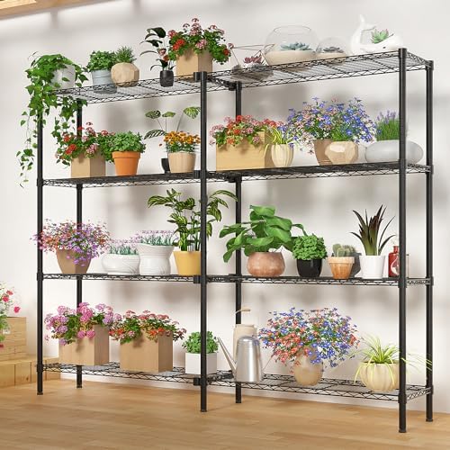 8 Tier Storage Racks Shelving, Heavy Steel Pantry Shelves, Adjustable Wire Shelving Rack, Suitable for Garage, Kitchen, Bathroom, Office, 35" W x 14" D x 106" H, Black - Image 5