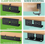 KEEGH 16 in Under Desk Cable Management Tray, Capacity Cable Tary, 3 Pack - Image 2